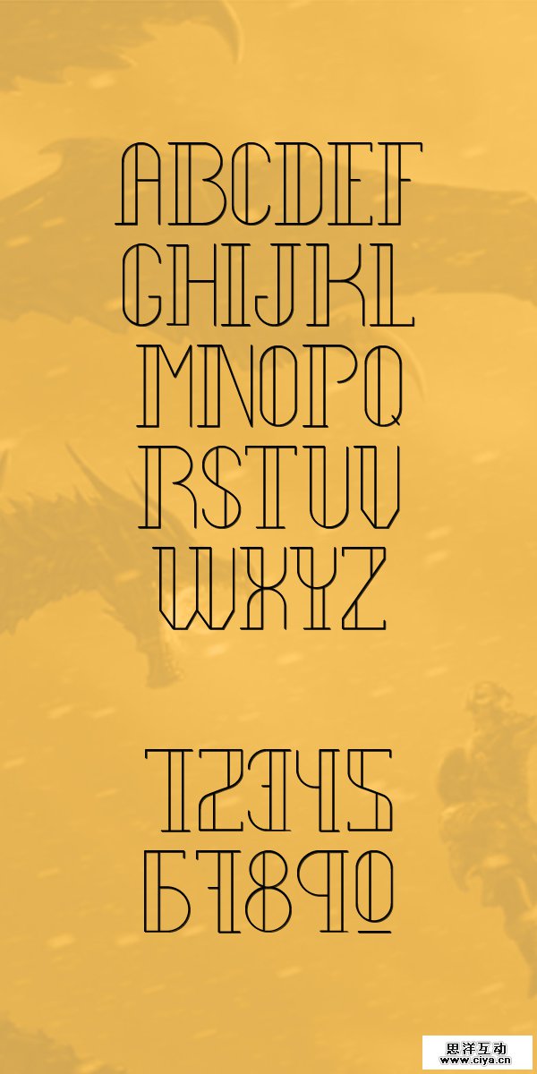 Legendary Ultra Light Font Letters