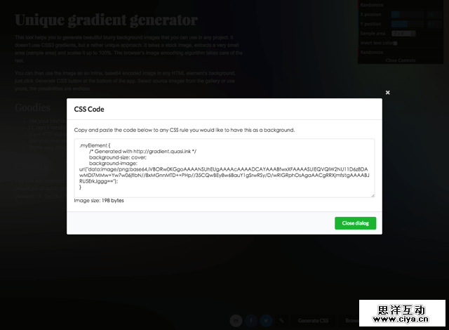 Unique Gradient Generator