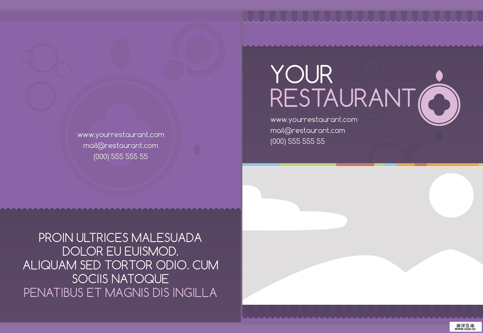 picnic-vector-lavender-menu-template