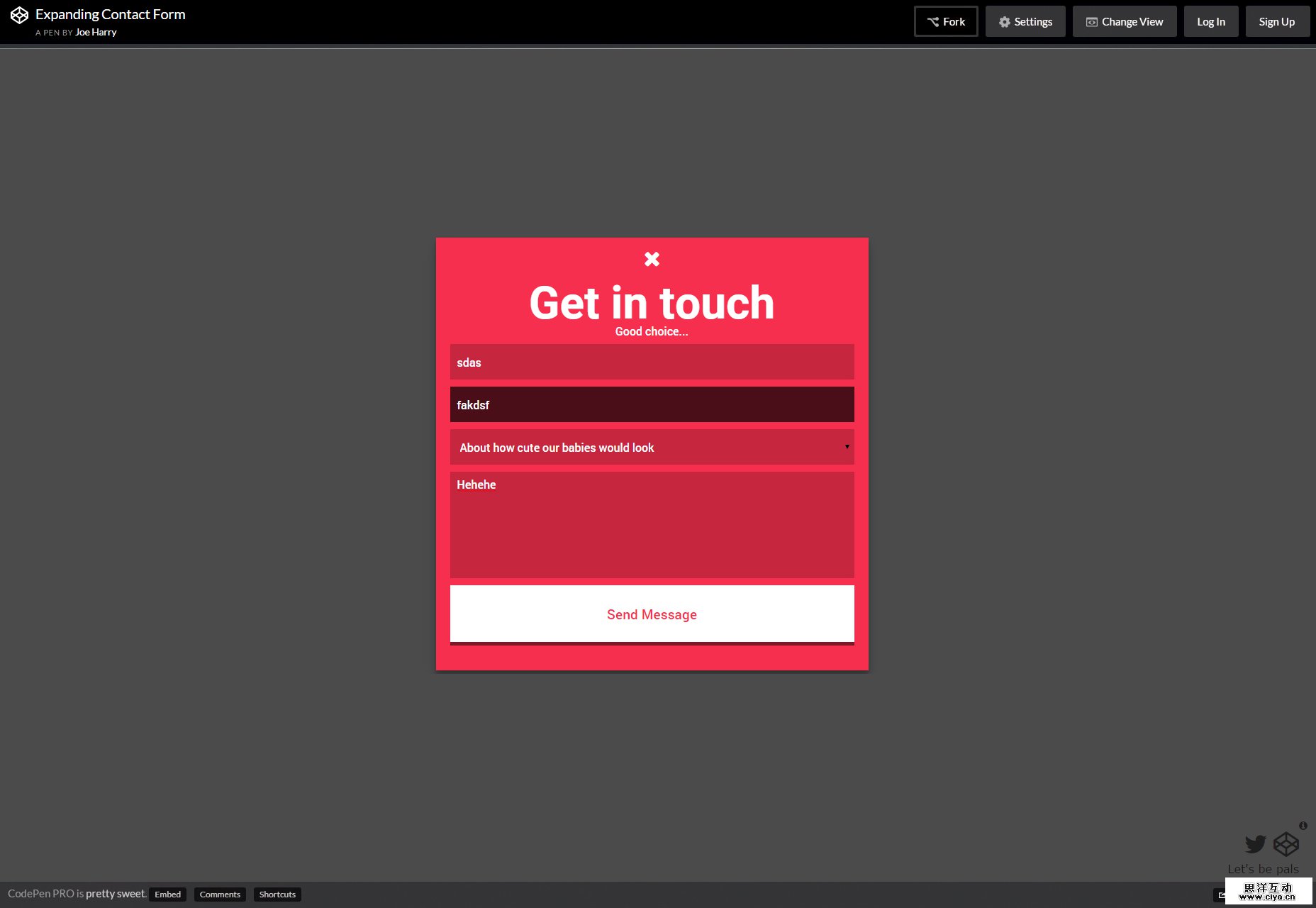expanding-material-design-contact-form