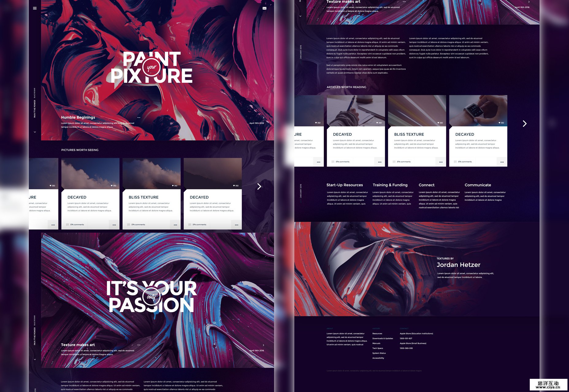 pixture-artistic-psd-website-template